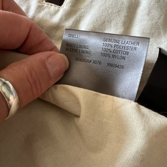 Men’s brown canvas style jacket with genuine leather trim by Wilson’s leather - Picture 12 of 13